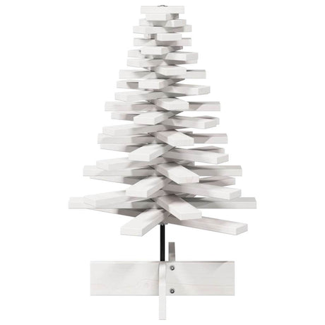 Vidaxx décoration de Noël sapin de Noël 80 cm bois de pin massif blanc