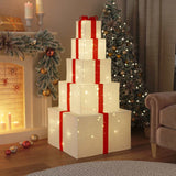 Vidaxl kerstdecoratie geschenkdoos 250 led's warm wit