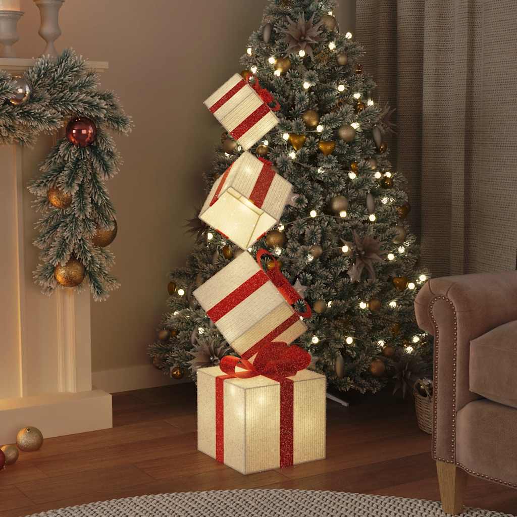VidaXL coffret cadeau décoration de Noël 80 LED blanc chaud