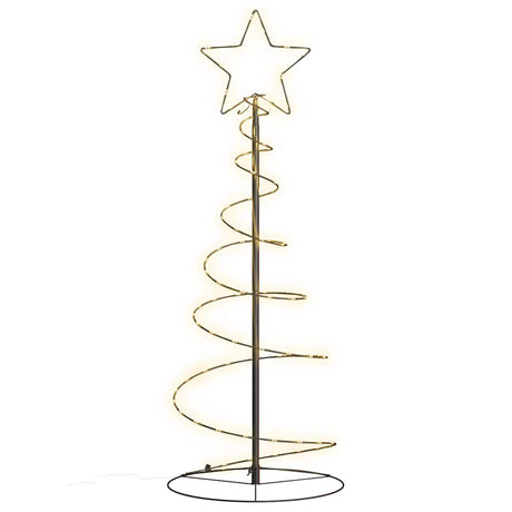 Vidaxxl Sapin de Noël LED 80 LED blanc chaud 120 cm