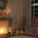 Vidaxxl Sapin de Noël LED 80 LED blanc chaud 120 cm