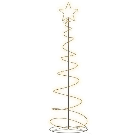 Vidaxxl Sapin de Noël LED 120 LED blanc chaud 180 cm