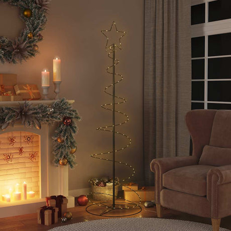 Vidaxxl Sapin de Noël LED 120 LED blanc chaud 180 cm