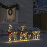 VidaXL décoration de Noël renne 3 pcs 90 LED blanc chaud