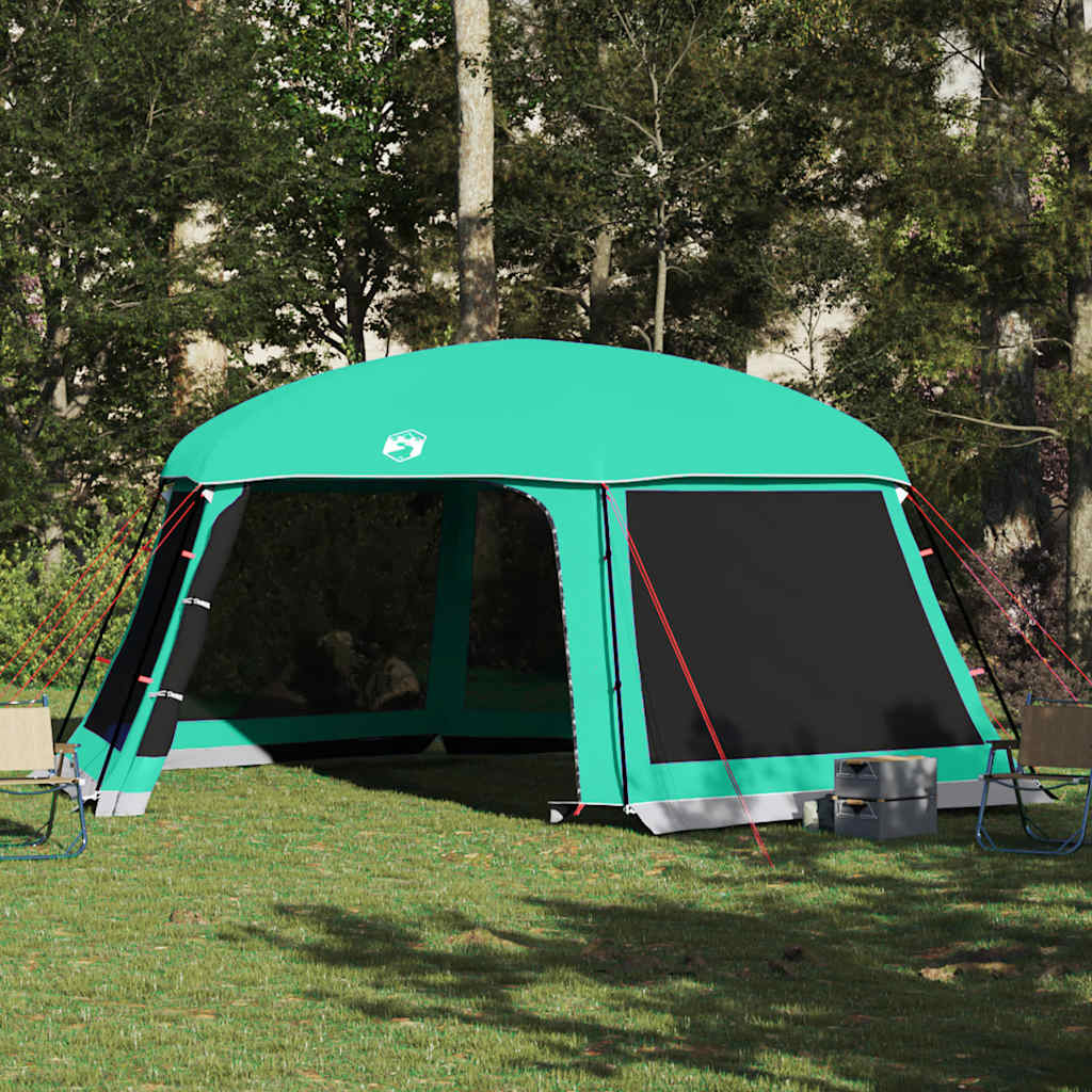 Vidaxl zwembadtent uitneembare buiten- gaaswanden 618x532 cm zeegroen