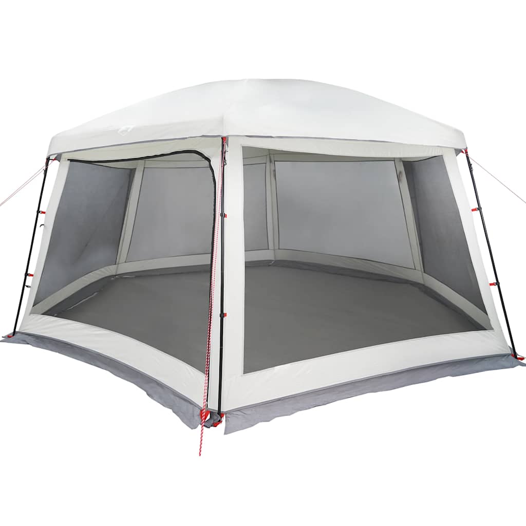 Vidaxl zwembadtent met uitneembare buiten- gaaswanden 618x532 cm grijs