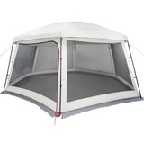 Vidaxl zwembadtent met uitneembare buiten- gaaswanden 618x532 cm grijs