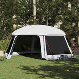 Vidaxl zwembadtent met uitneembare buiten- gaaswanden 618x532 cm grijs