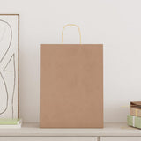 Vidaxl papieren zakken 50 st met hengsels 32x12x42 cm bruin