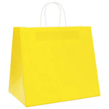 Vidaxl papieren zakken 250 st met hengsels 32x22x28 cm geel
