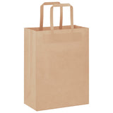 Vidaxl papieren zakken 50 st met hengsels 21x11x28 cm bruin