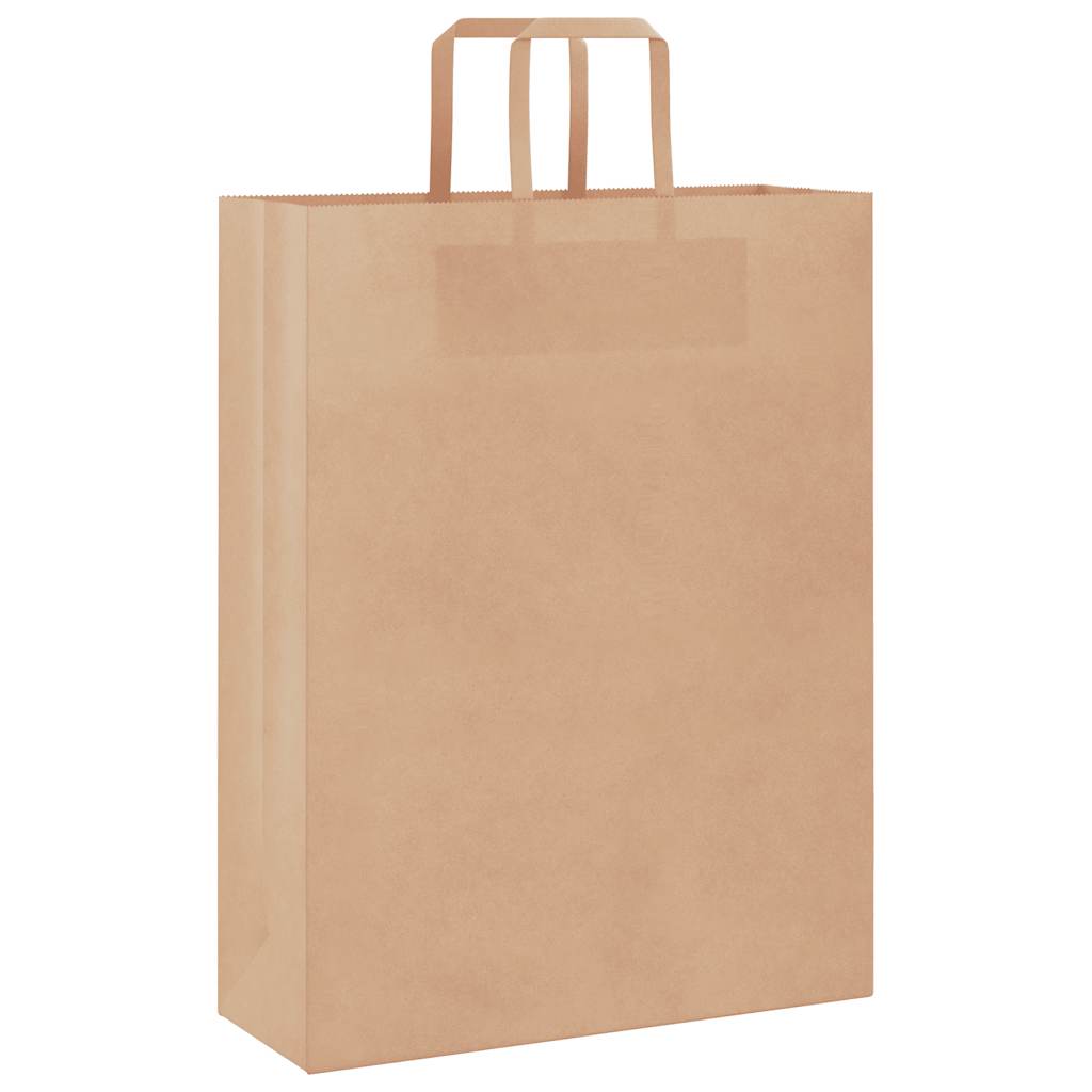 Vidaxl papieren zakken 50 st met hengsels 32x12x42 cm bruin