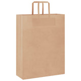 Vidaxl papieren zakken 50 st met hengsels 32x12x42 cm bruin