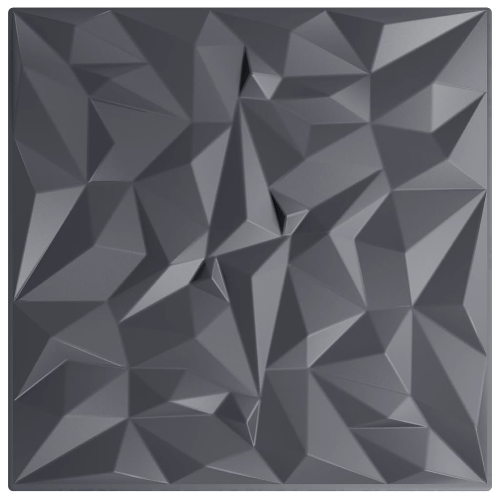 Vidaxx 12 pcs panneaux muraux améthyste 3 m² 50x50 cm xps gris