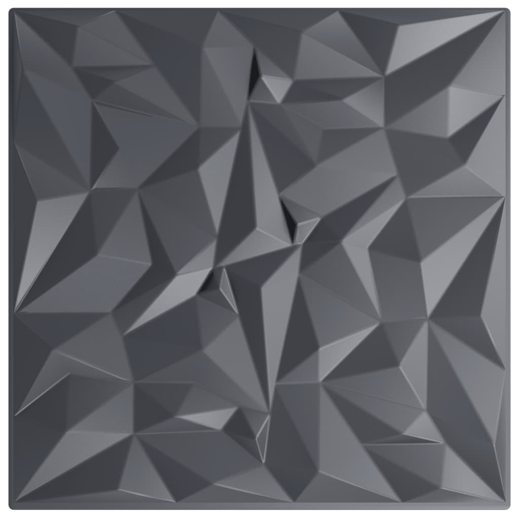 Vidaxx 48 pcs panneaux muraux améthyste 12 m² 50x50 cm xps gris