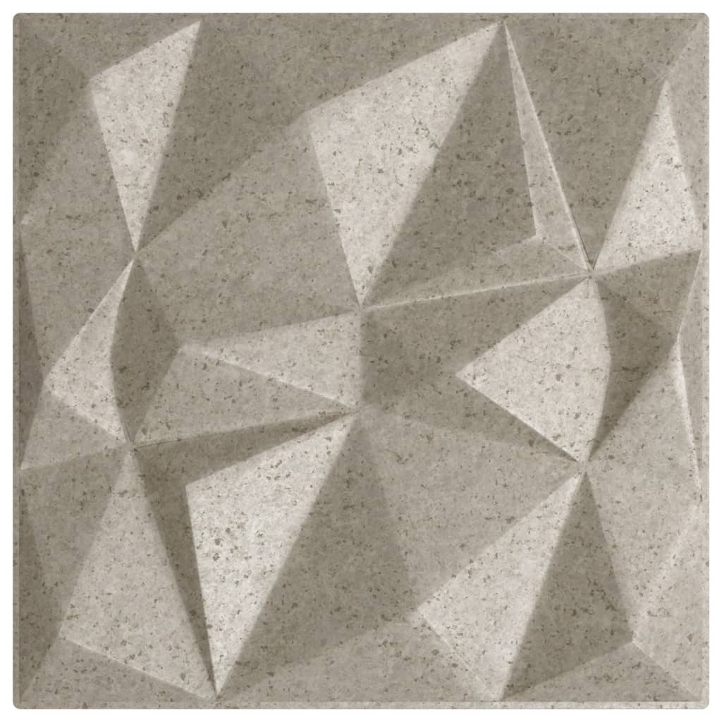 Vidaxx 12 pcs panneaux muraux diamant 3 m² 50x50 cm xps béton