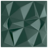 Vidaxx 12 pcs panneaux muraux diamant 3 m² 50x50 cm xps vert