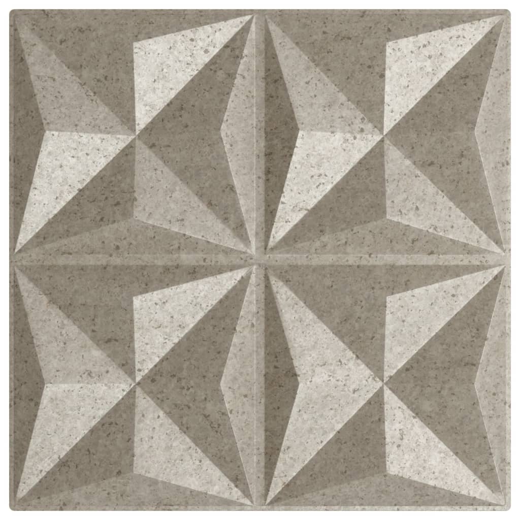 Vidaxx 12 pcs panneaux muraux origami 3 m² 50x50 cm xps béton