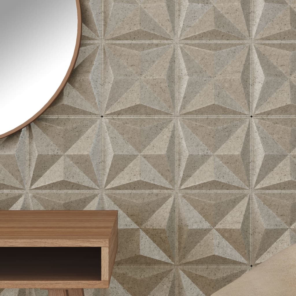 Vidaxx 24 pcs panneaux muraux origami 6 m² 50x50 cm xps béton