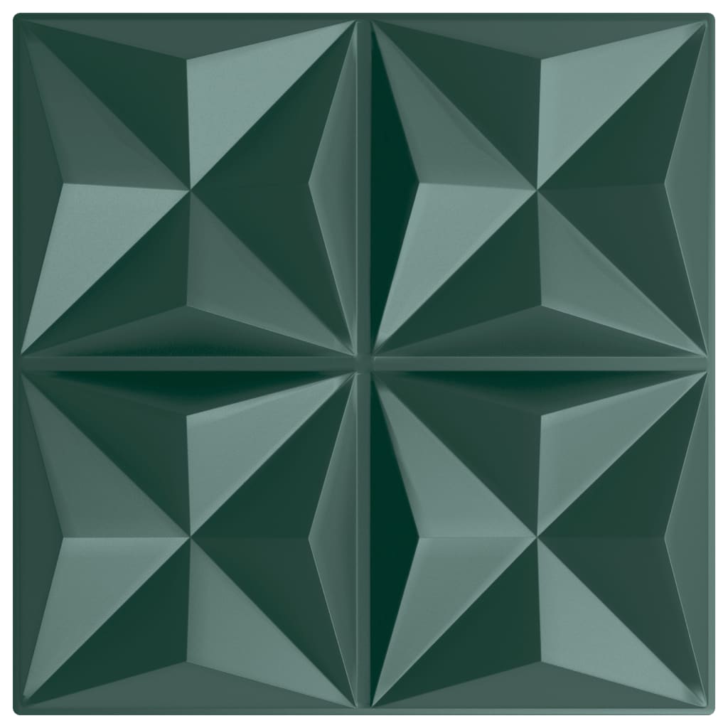 Vidaxx 12 pcs panneaux muraux origami 3 m² 50x50 cm xps vert