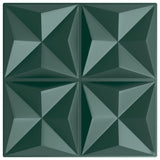 Vidaxx 12 pcs panneaux muraux origami 3 m² 50x50 cm xps vert