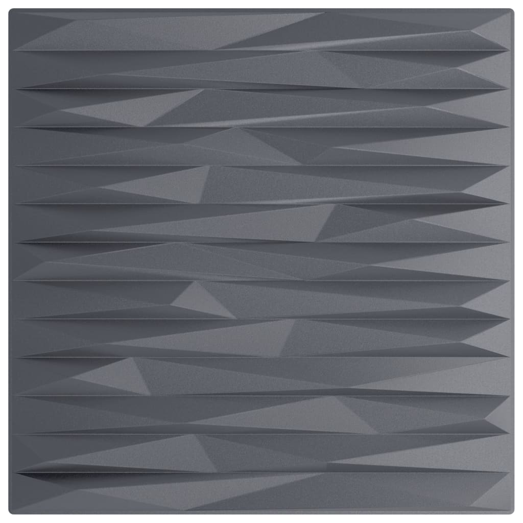 Vidaxl 12 St Wand Panels Stee 3 m² 50x50 cm xps Grey