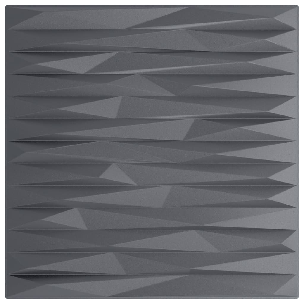 Vidaxx 24 pcs panneaux muraux pierre 6 m² 50x50 cm xps gris