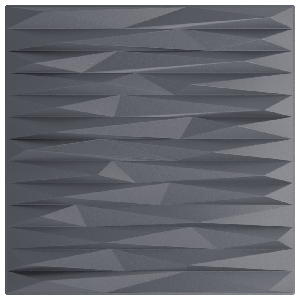 Vidaxx 48 pcs panneaux muraux pierre 12 m² 50x50 cm xps gris