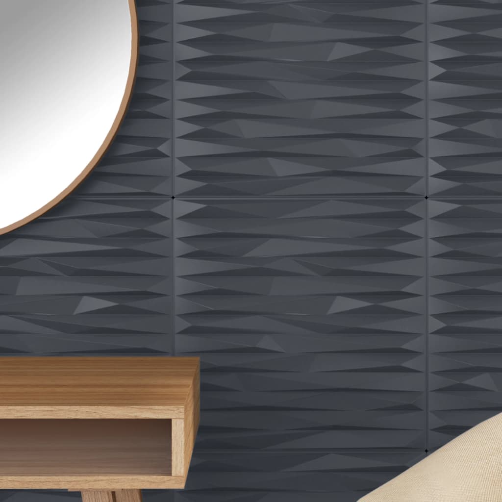 Vidaxx 48 pcs panneaux muraux pierre 12 m² 50x50 cm xps gris