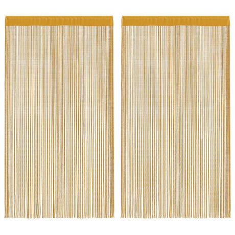 Vidaxl koordgordijnen 2 st 100x250 cm goudkleurig