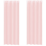 Vidaxl gordijnen voile met doorvoertules 2 st 140x260 cm lichtroze
