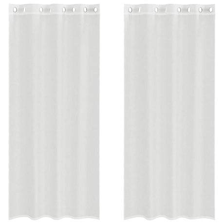 Vidaxl gordijnen voile met doorvoertules 2 st wit