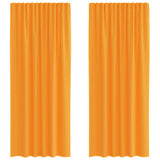 Vidaxl gordijnen voile met roedezakken 2 st oranje