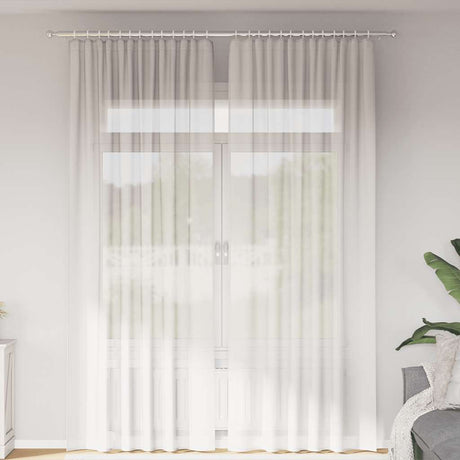 Vidaxl gordijnen voile met roedezakken 2 st wit