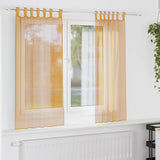 Vidaxl gordijnen voile met lussen 2 st 140x140 cm oranje