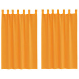 Vidaxl gordijnen voile met lussen 2 st 140x175 cm oranje