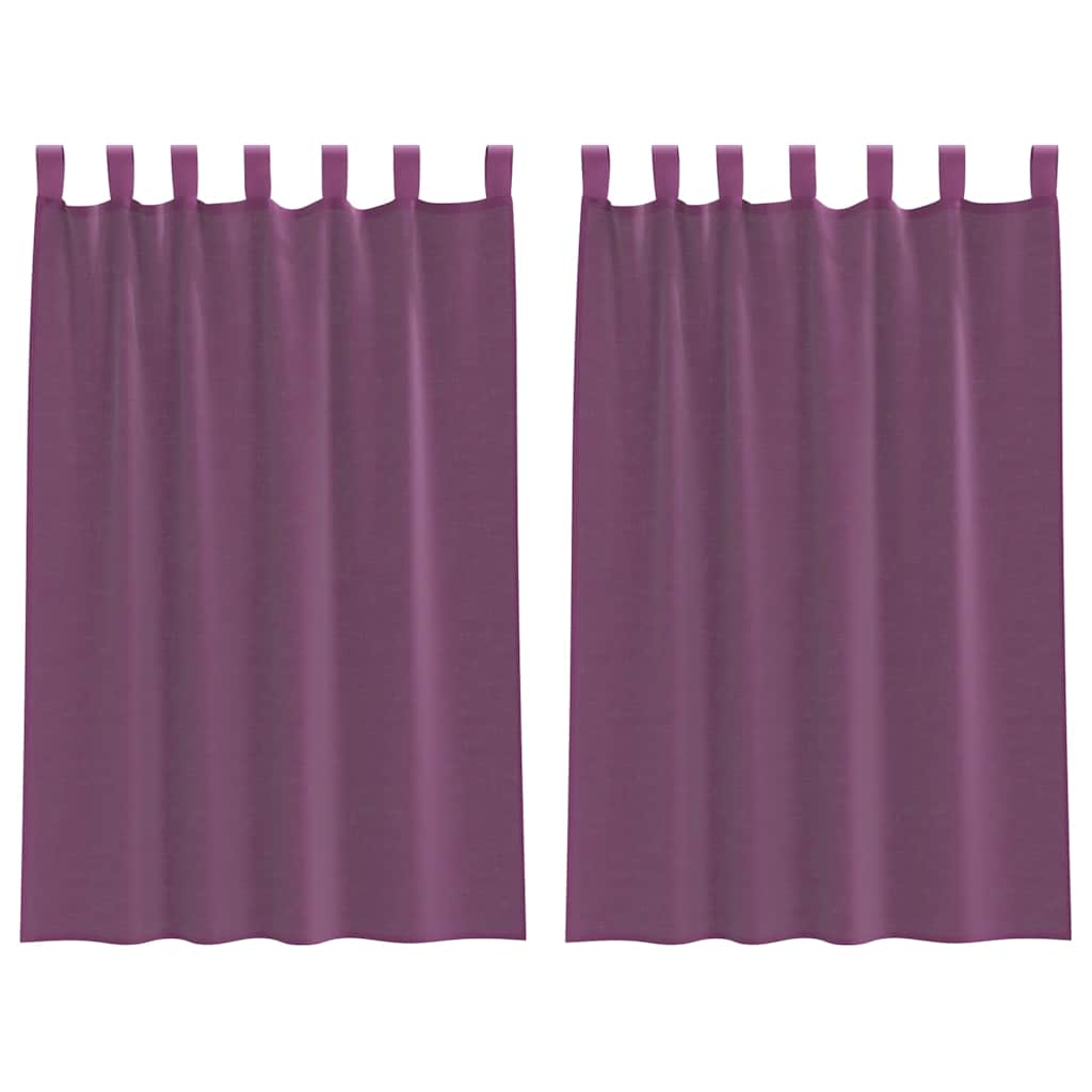 Vidaxl gordijnen met lussen 2 st 140x175 cm paars