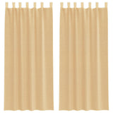 Vidaxl gordijnen met lussen 2 st 140x245 cm zand