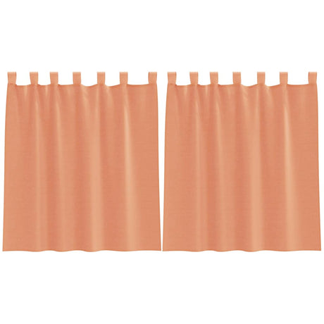 Vidaxl voile gordijnen met lussen 2 st terracotta 140x140 cm