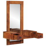 Vidaxx miroir mural avec tiroirs 60x33x90 cm bois d'acacia massif