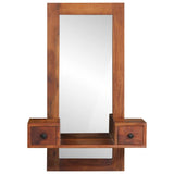 Vidaxx miroir mural avec tiroirs 60x33x90 cm bois d'acacia massif