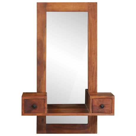Vidaxx miroir mural avec tiroirs 60x33x90 cm bois d'acacia massif