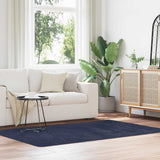 Vidaxl hoogpolig vloerkleed navarra 130x200 cm polyester marineblauw