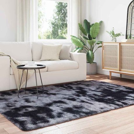 Vidaxl hoogpolig vloerkleed navarra 160x230 cm polyester donkergrijs