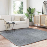 Vidaxl hoogpolig vloerkleed navarra 200x200 cm polyester lichtgrijs