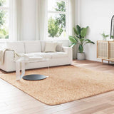 Vidaxl hoogpolig vloerkleed navarra 240x240 cm polyester beige
