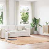 Vidaxl hoogpolig vloerkleed navarra 240x240 cm polyester beige