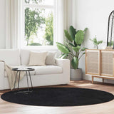 Vidaxl hoogpolig vloerkleed navarra 200x200 cm polyester zwart