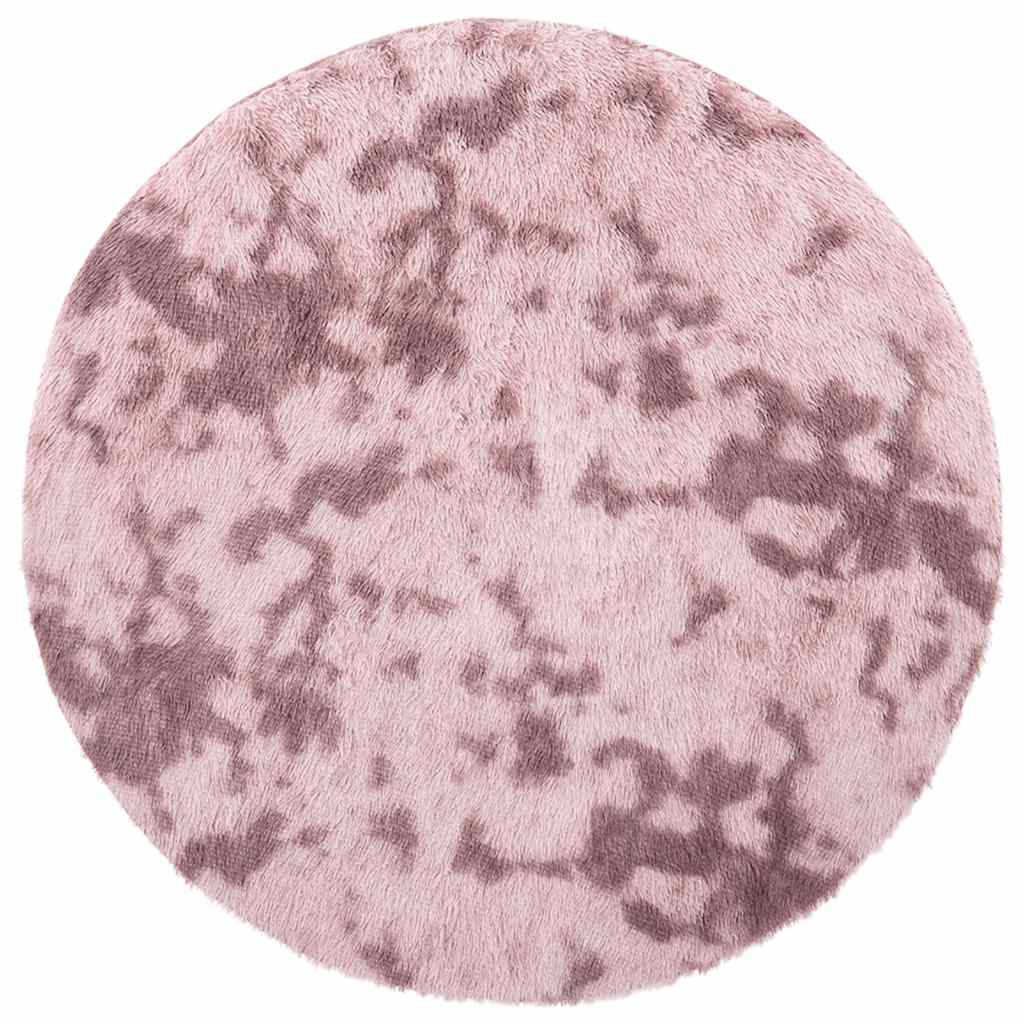 Vidaxl hoogpolig vloerkleed navarra 200x200 cm polyester stoffig roze