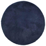 Vidaxl hoogpolig vloerkleed navarra 240x240 cm polyester marineblauw
